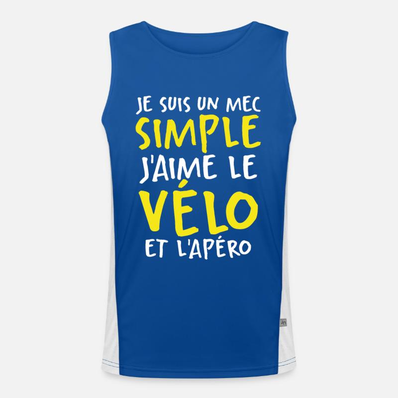 J'aime Le Vélo Et L'apéro Débardeur respirant contrasté Homme 