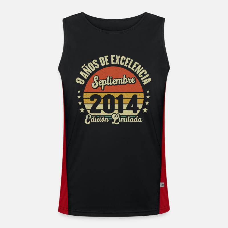 8 Ans D'excellence Septembre 2014 Édition Limitée Débardeur respirant contrasté Homme 