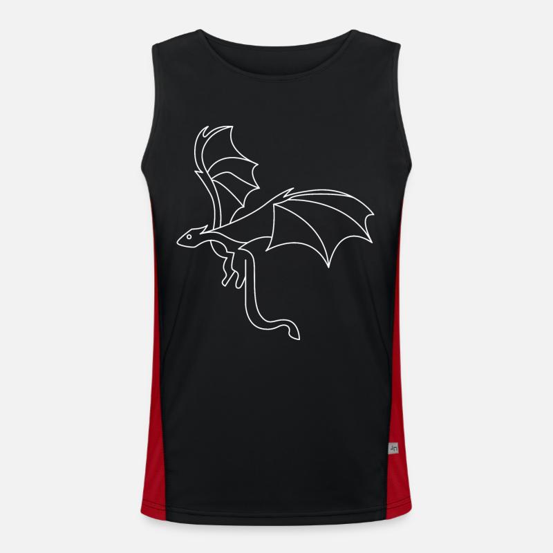 Drache Funktionelles Kontrast-Tank Top für Männer 