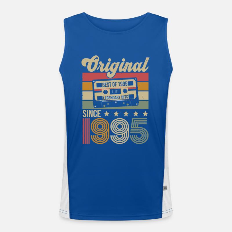 Vintage Geburtstag Original Geschenkidee 1995 Funktionelles Kontrast-Tank Top für Männer 