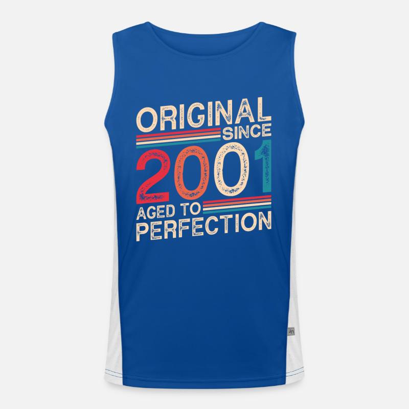 Original seit 2001 Perfekt gealtert Funktionelles Kontrast-Tank Top für Männer 