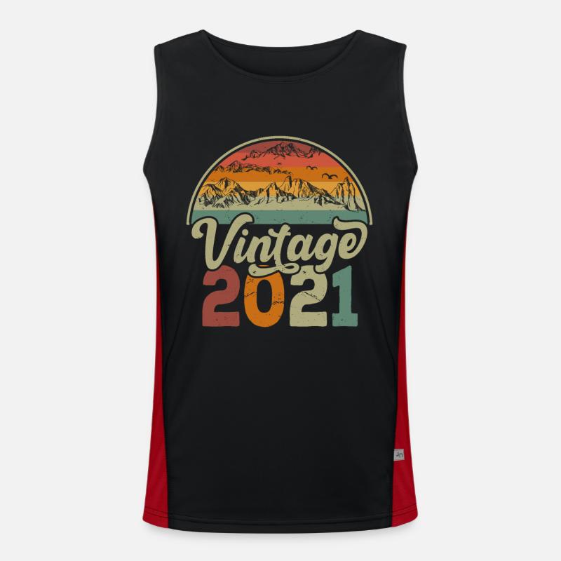 Vintage 2021 Débardeur respirant contrasté Homme 