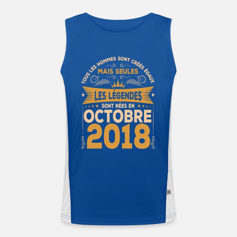 Les Légendes Sont Nées En Octobre 2018 Débardeur respirant contrasté Homme 