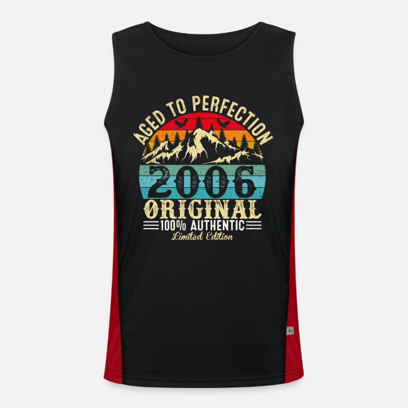 Perfekt gealtert 2006 Original Funktionelles Kontrast-Tank Top für Männer 