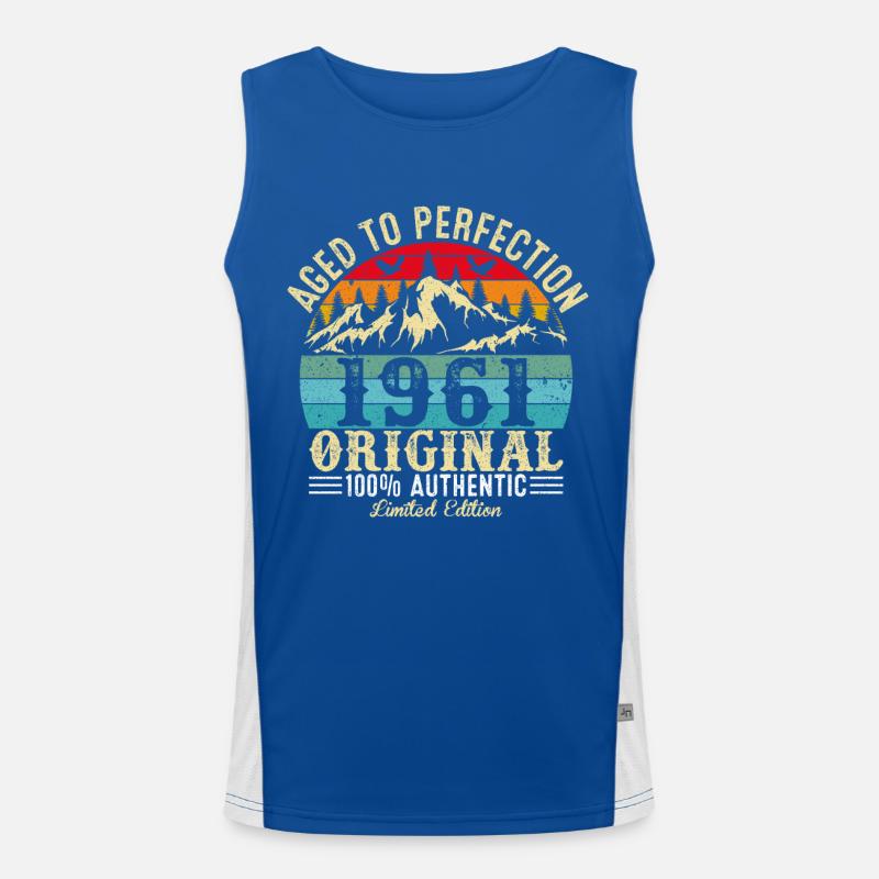 Perfekt gealtert 1961 original Funktionelles Kontrast-Tank Top für Männer 