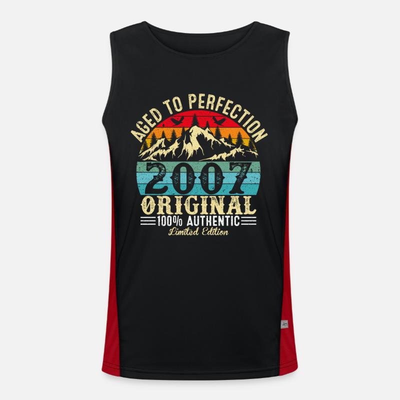 Perfekt gealtert 2007 Original Funktionelles Kontrast-Tank Top für Männer 