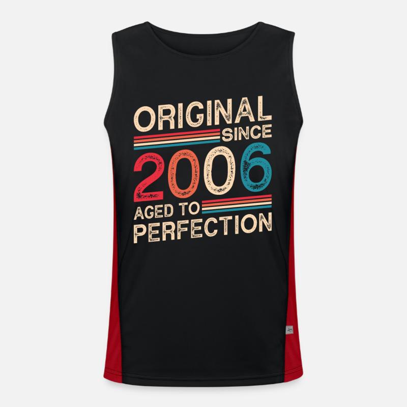 Original seit 2006 Perfekt gealtert Funktionelles Kontrast-Tank Top für Männer 