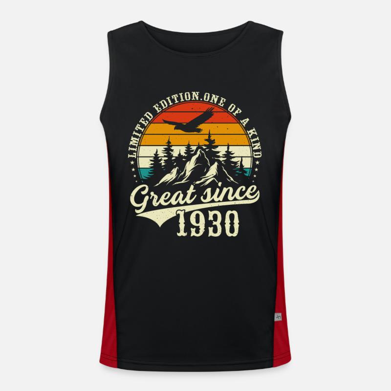 Einzigartig seit 1930 Funktionelles Kontrast-Tank Top für Männer 