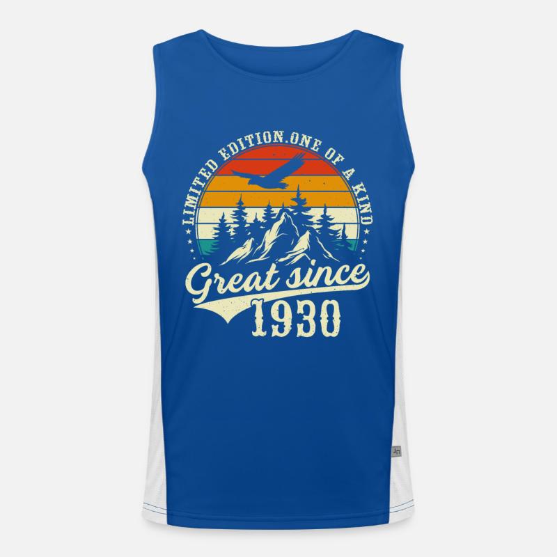 Einzigartig seit 1930 Funktionelles Kontrast-Tank Top für Männer 