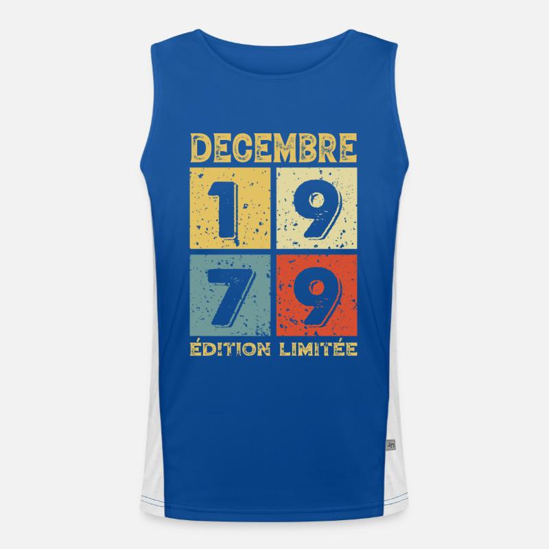 Anniversaire Vintage Idée Cadeau Décembre 1979 Débardeur respirant contrasté Homme 