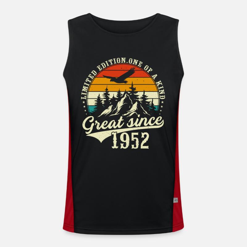 Einzigartig seit 1952 Funktionelles Kontrast-Tank Top für Männer 