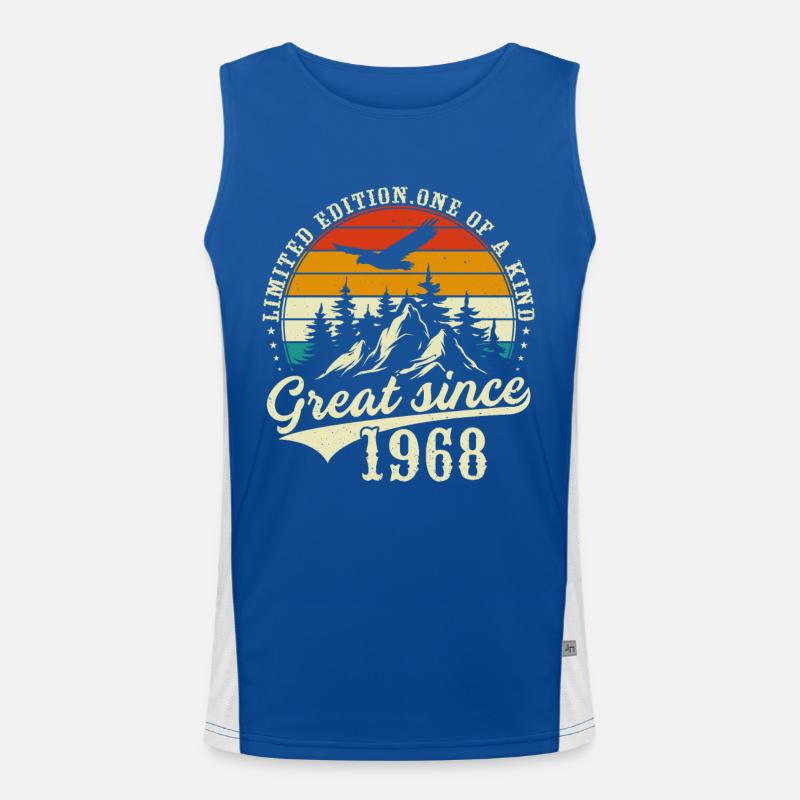 Einzigartig seit 1968 Funktionelles Kontrast-Tank Top für Männer 