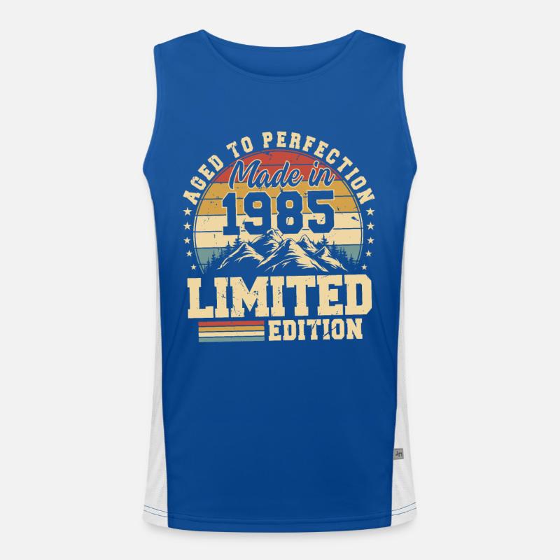 Einzigartig seit 1985 Funktionelles Kontrast-Tank Top für Männer 