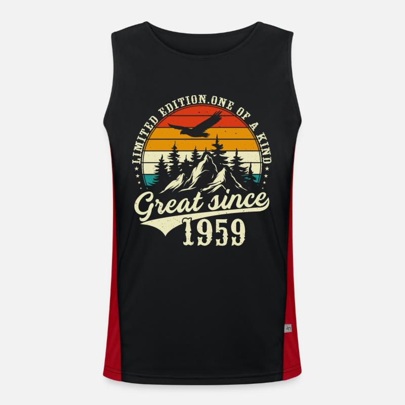 Einzigartig in seiner Art seit 1959 Funktionelles Kontrast-Tank Top für Männer 