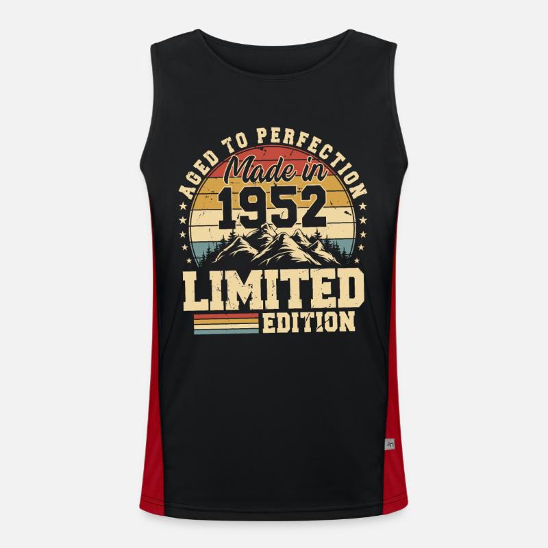 Einzigartig seit 1952 Funktionelles Kontrast-Tank Top für Männer 
