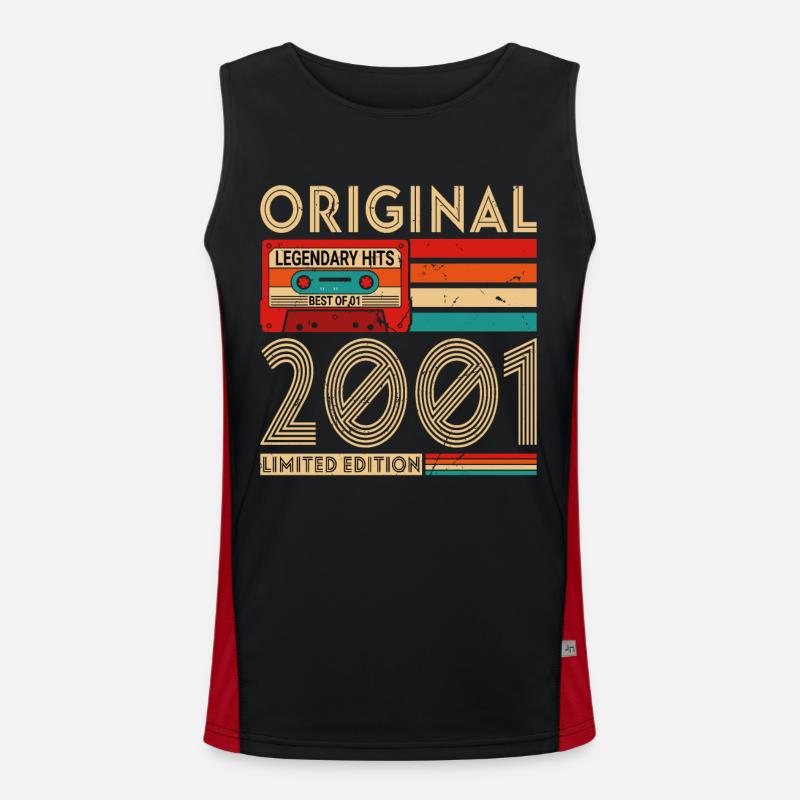 Original legendäre Hits Das Beste von 2001 Funktionelles Kontrast-Tank Top für Männer 