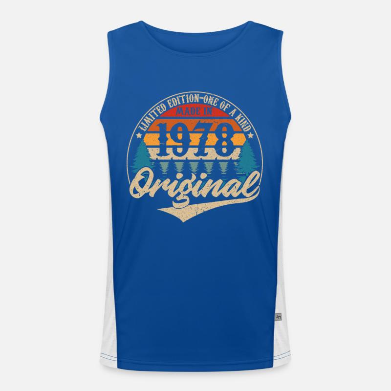 Hergestellt 1978 Original Funktionelles Kontrast-Tank Top für Männer 