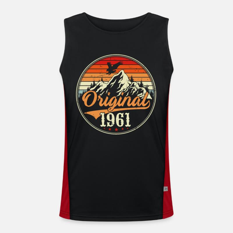 Original 1961 Funktionelles Kontrast-Tank Top für Männer 