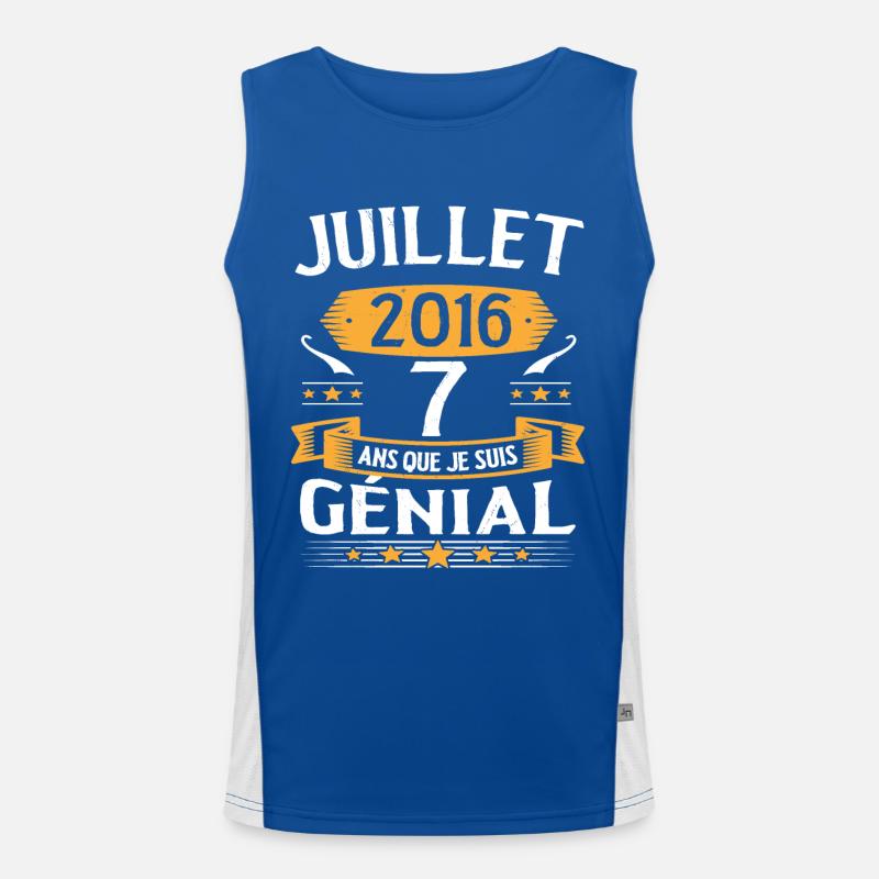 July 2016 7 years I'm awesome gift Men's Functional Contrast Tank Top 