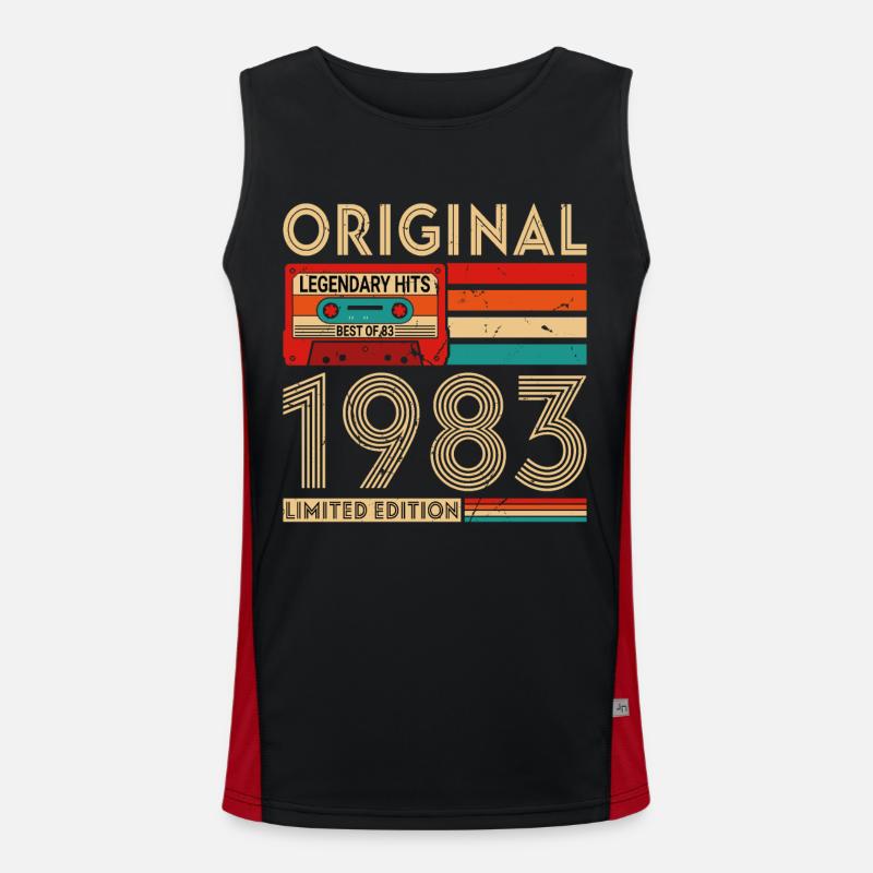 Original legendäre Hits Das Beste von 1983 Funktionelles Kontrast-Tank Top für Männer 