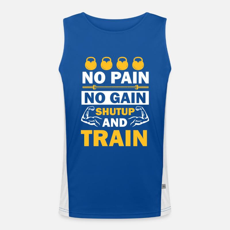 Pas de douleur Pas de gain Arrêt et train Débardeur respirant contrasté Homme 