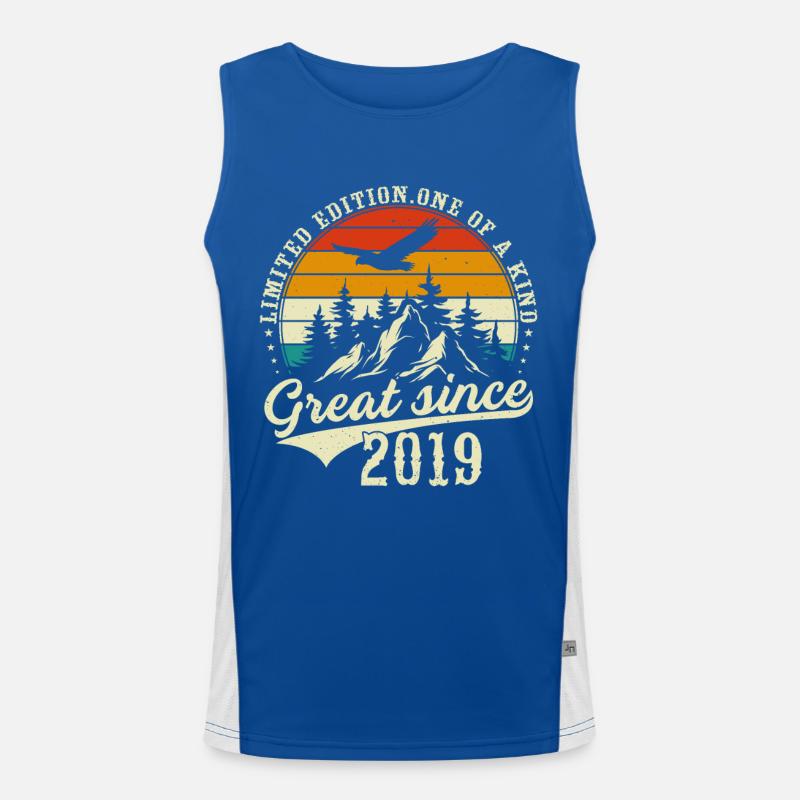 Einzigartig seit 2019 Funktionelles Kontrast-Tank Top für Männer 