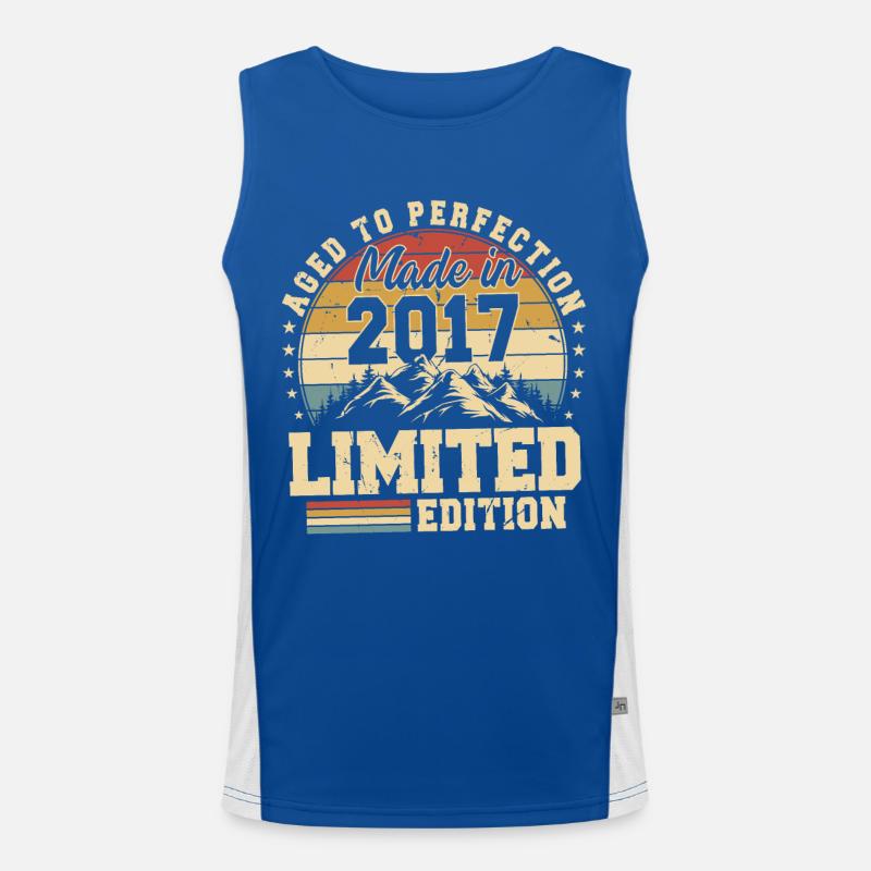 Einzigartig seit 2017 Funktionelles Kontrast-Tank Top für Männer 