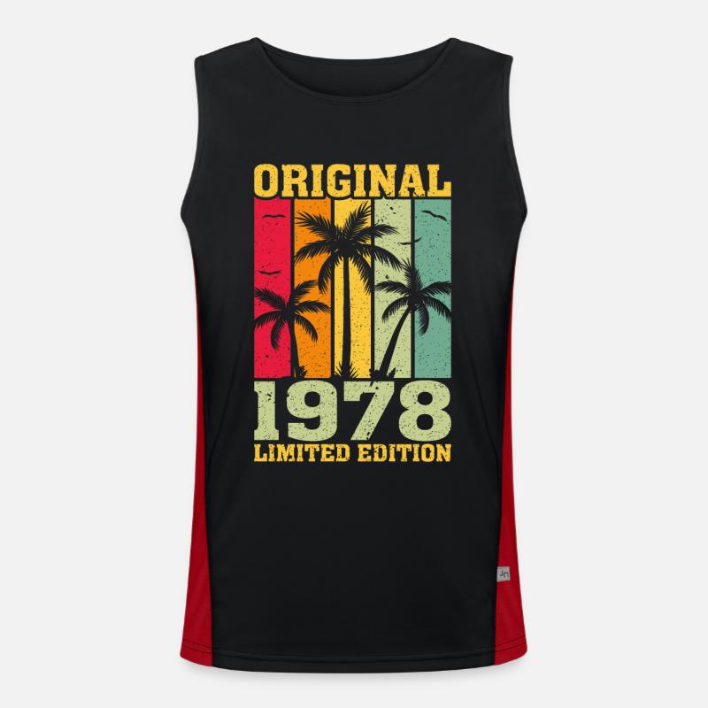 Original limitierte Auflage von 1978 Funktionelles Kontrast-Tank Top für Männer 
