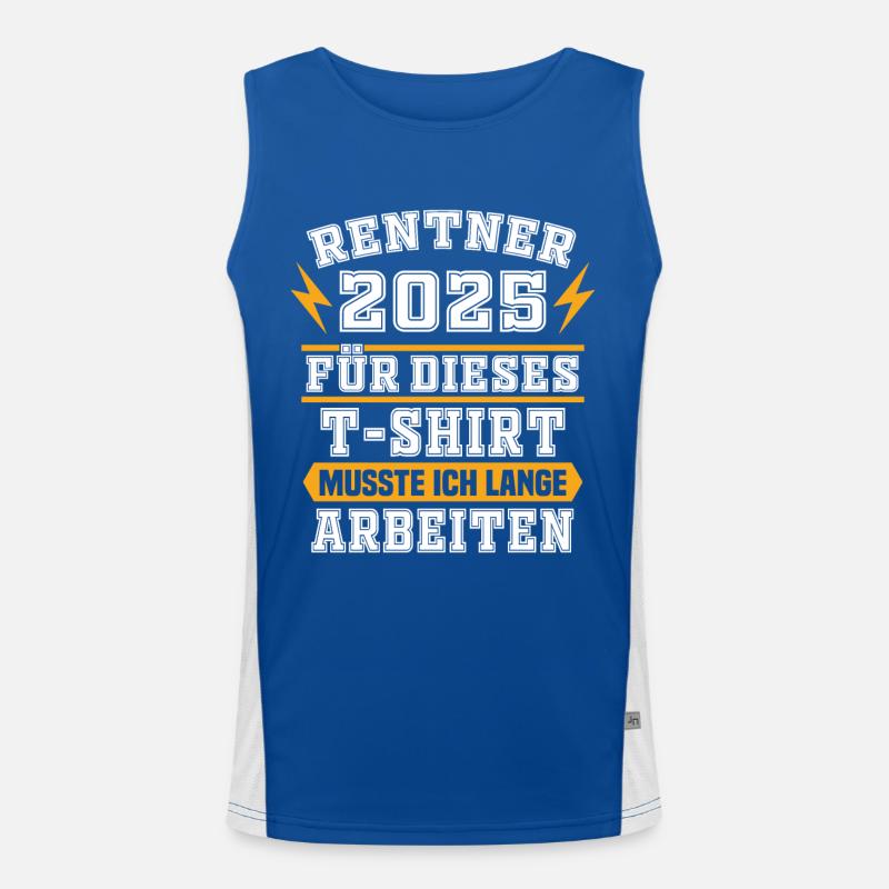 Pensionär 2025 Geschenk Pensionierung Geschenkidee Funktionelles Kontrast-Tank Top für Männer 