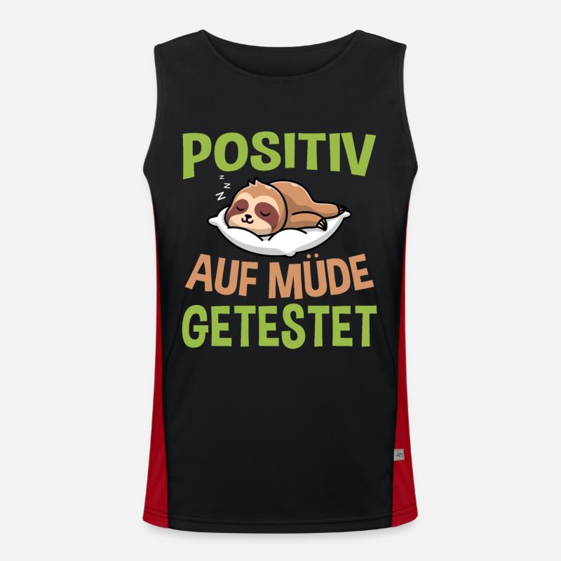 Positiv Auf Müde Getestet Funktionelles Kontrast-Tank Top für Männer 