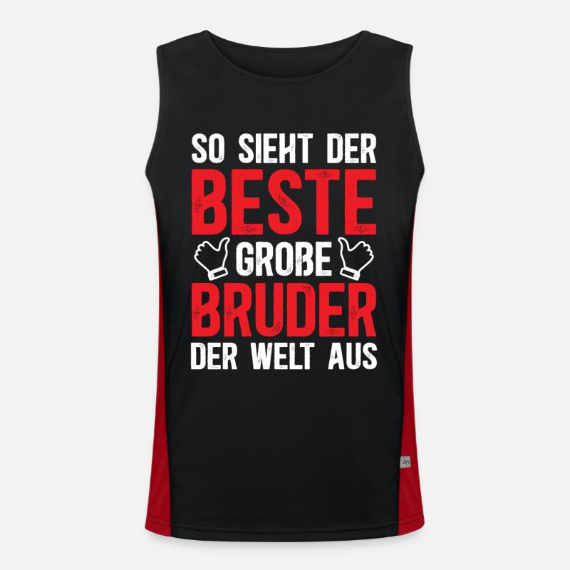 So Sieht Der Beste Große Bruder Der Welt Aus Funktionelles Kontrast-Tank Top für Männer 