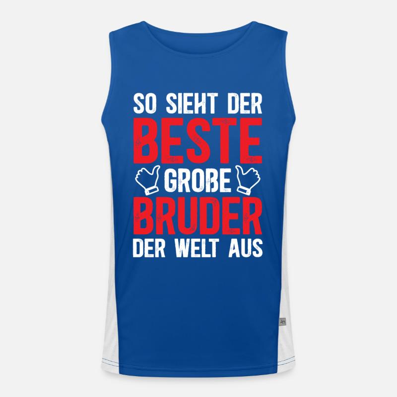 So Sieht Der Beste Große Bruder Der Welt Aus Funktionelles Kontrast-Tank Top für Männer 
