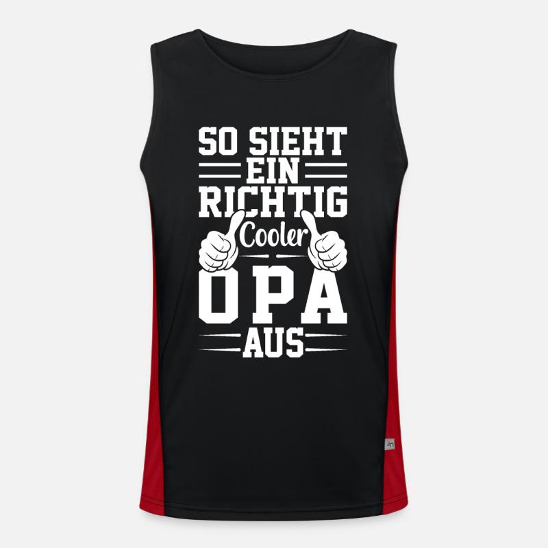 So Sieht Ein Richtig Cooler Opa Aus Funktionelles Kontrast-Tank Top für Männer 