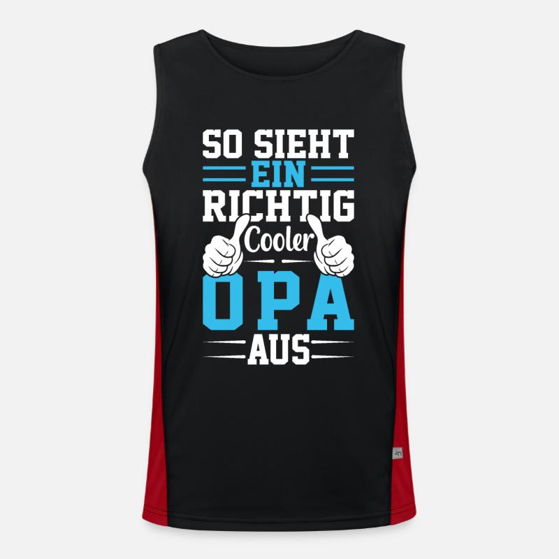 So Sieht Ein Richtig Cooler Opa Aus Funktionelles Kontrast-Tank Top für Männer 