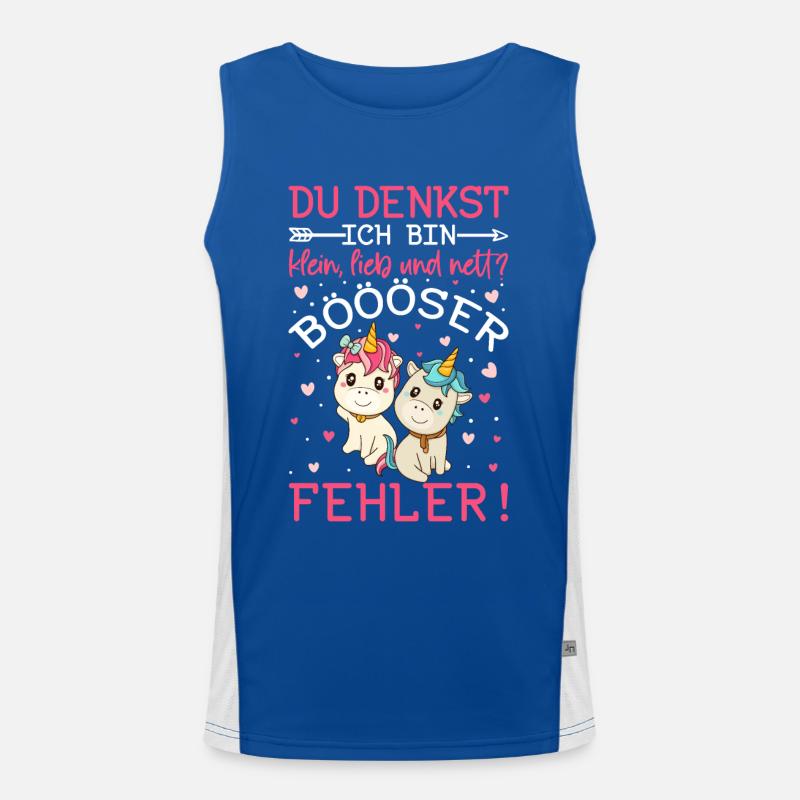 Du Denkst Ich Bin Klein Lieb Und Nett Funktionelles Kontrast-Tank Top für Männer 