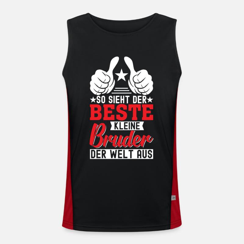 So Sieht Der Beste Kleine Bruder Der Welt Aus Funktionelles Kontrast-Tank Top für Männer 