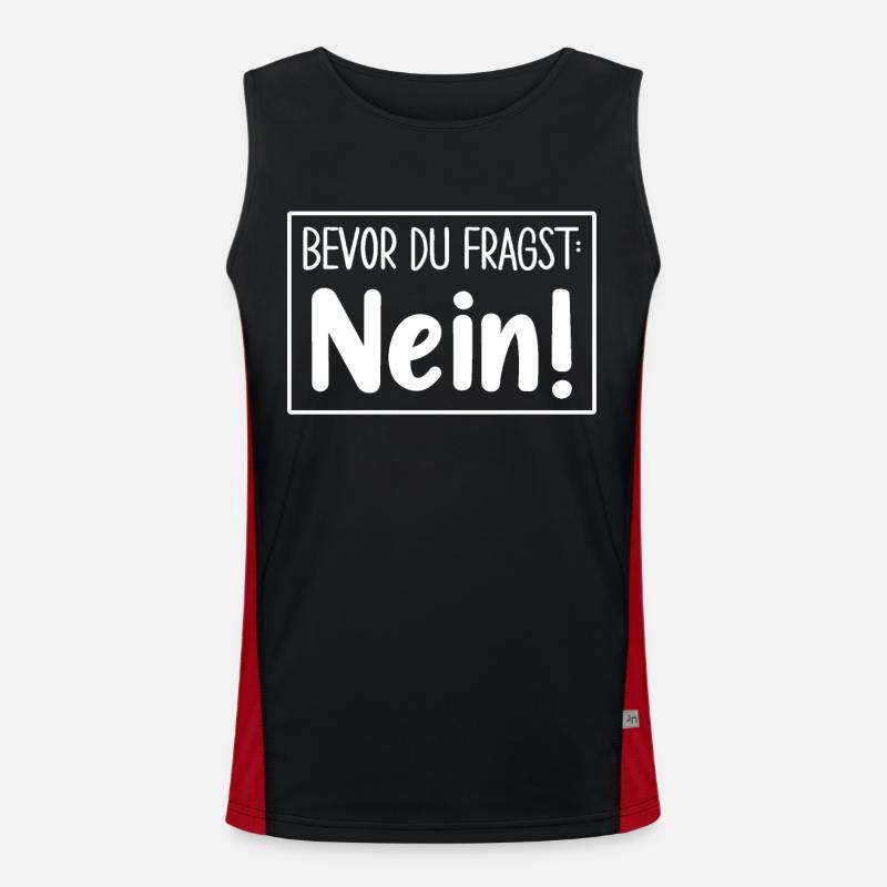Bevor Du Fragst Nein Funktionelles Kontrast-Tank Top für Männer 