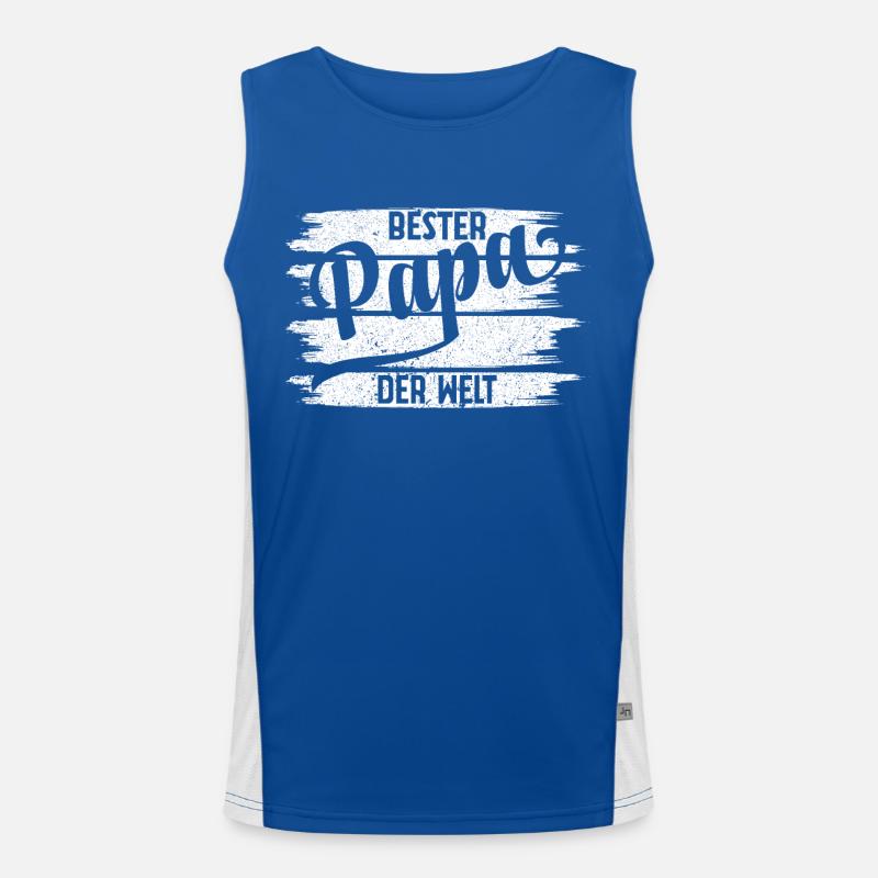 Bester Papa Der Welt Funktionelles Kontrast-Tank Top für Männer 