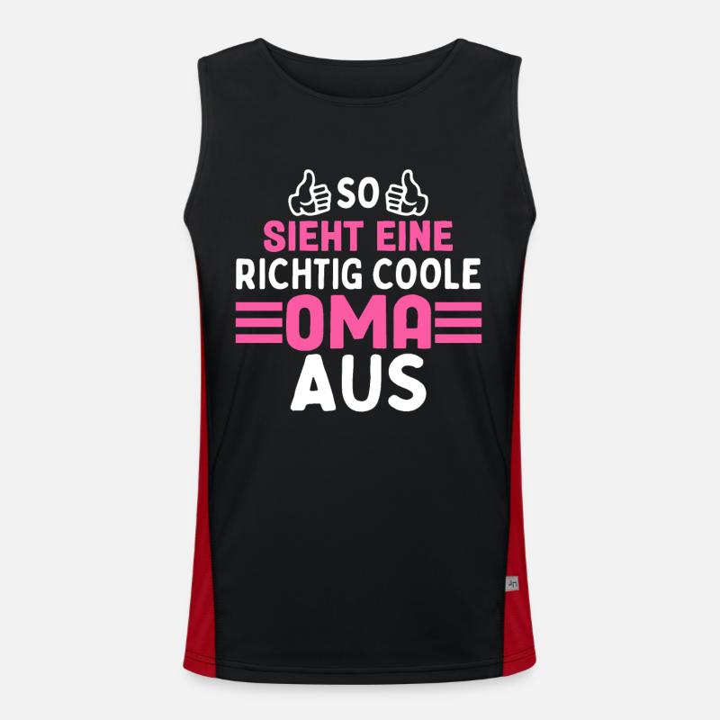 So Sieht Eine Richtig Coole Oma Aus Funktionelles Kontrast-Tank Top für Männer 
