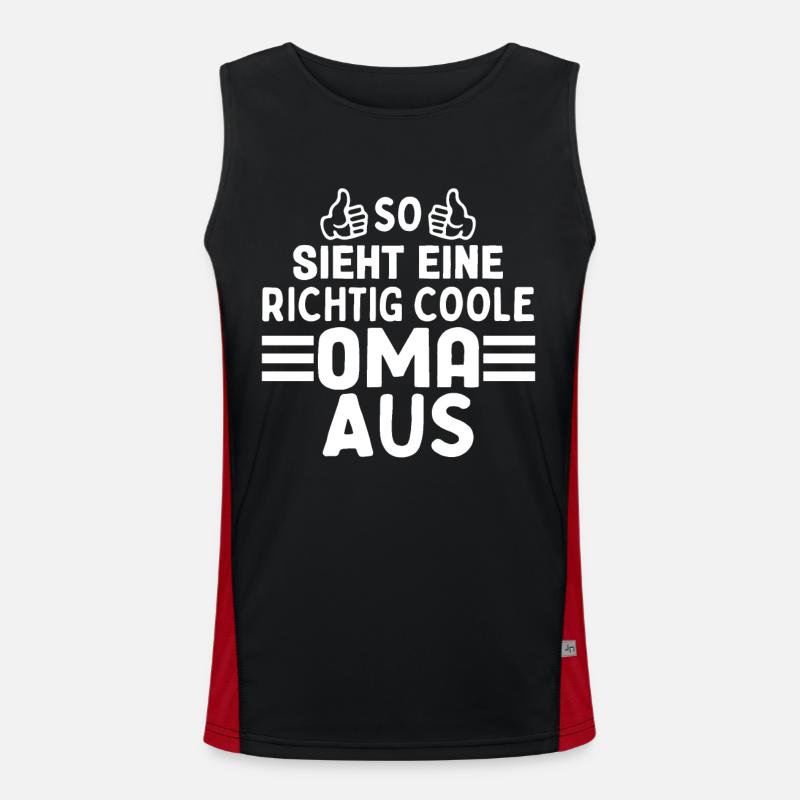 So Sieht Eine Richtig Coole Oma Aus Funktionelles Kontrast-Tank Top für Männer 