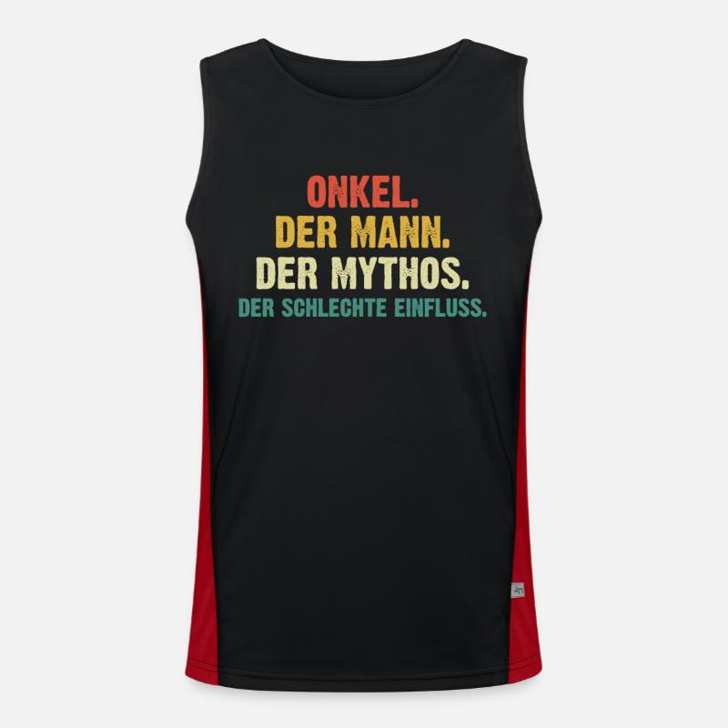 Onkel Der Mann Der Mythos Funktionelles Kontrast-Tank Top für Männer 