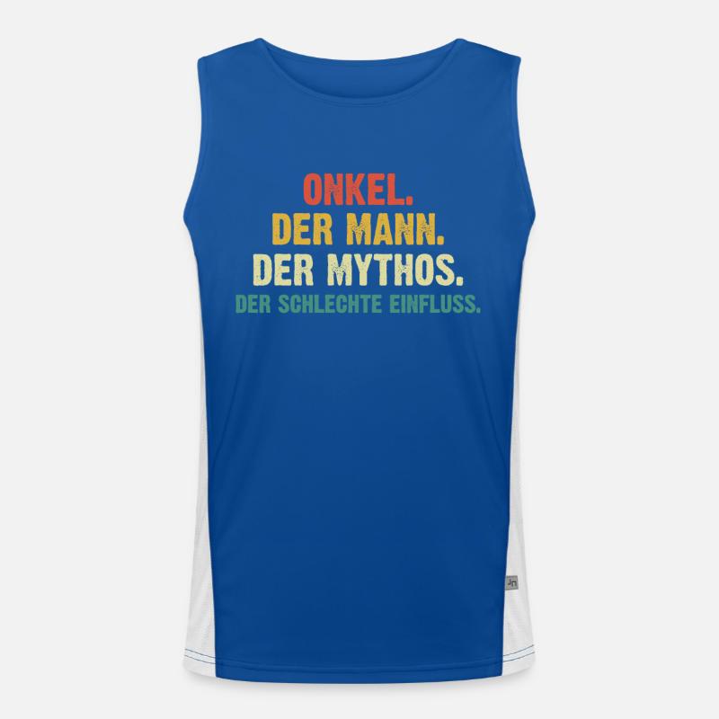 Onkel Der Mann Der Mythos Funktionelles Kontrast-Tank Top für Männer 