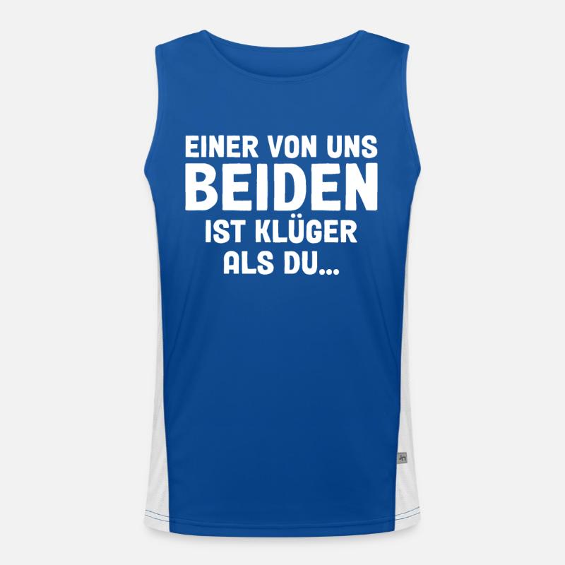 Einer Von Uns Beiden Ist Klüger Als Du Funktionelles Kontrast-Tank Top für Männer 