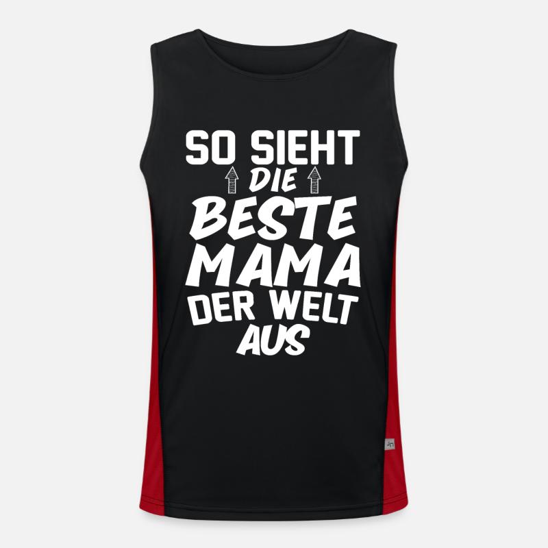 So Sieht Die Beste Mama Der Welt Aus Funktionelles Kontrast-Tank Top für Männer 