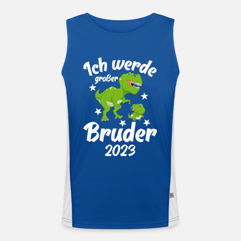 Ich Werde Großer Bruder 2023 Funktionelles Kontrast-Tank Top für Männer 