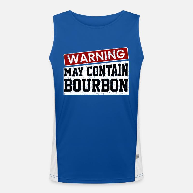 Warning May Contain Bourbon Men's Functional Contrast Tank Top 