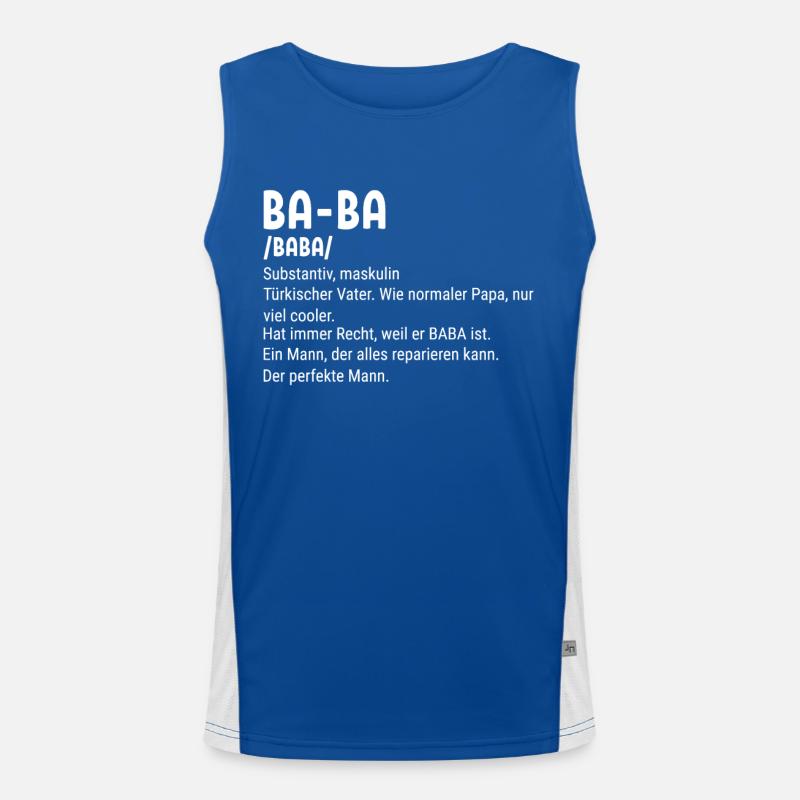 Baba Turkish Father Baba Funktionelles Kontrast-Tank Top für Männer 
