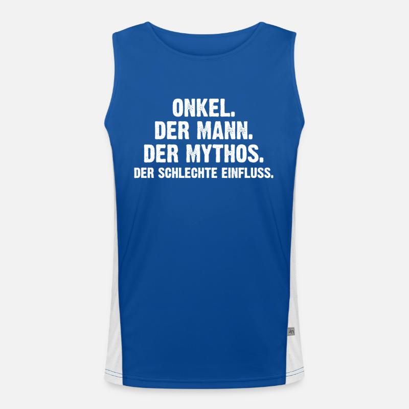 Onkel Der Mann Der Mythos Funktionelles Kontrast-Tank Top für Männer 