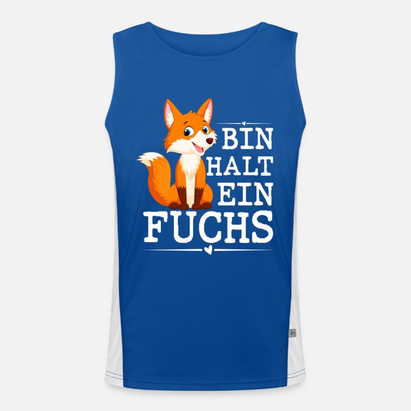 Bin Halt Ein Fuchs Funktionelles Kontrast-Tank Top für Männer 