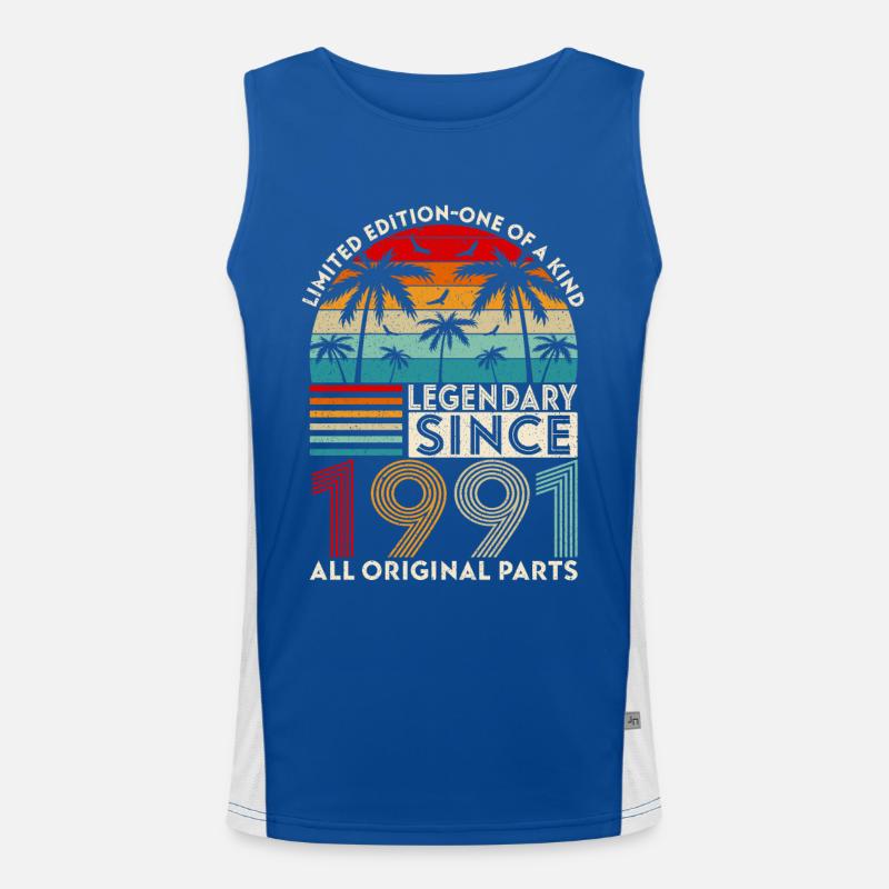 Legendär seit 1991 alle Originalteile Funktionelles Kontrast-Tank Top für Männer 